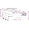 vidaXL Boxspring met matras stof lichtgrijs 180x200 cm