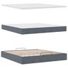 vidaXL Ottoman bed met matras 180x200cm fluweel donkergrijs
