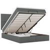 vidaXL Ottoman bed met matras en LED's 140x200cm stof donkergrijs