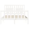 vidaXL Bedframe zonder matras massief grenenhout wit 120x200 cm
