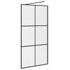 vidaXL Inloopdouchewand 100x195 cm ESG-glas transparant en zwart
