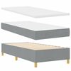 vidaXL Boxspringbed met matras Lichtgrijs 100 x 200 cm Stof
