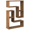 vidaXL Wandschappen kubus 2 st 50x15x50 cm bewerkt hout oud houtkleur
