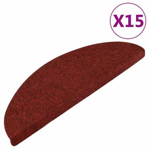 vidaXL Trapmatten zelfklevend 15 st 56x17x3 cm rood