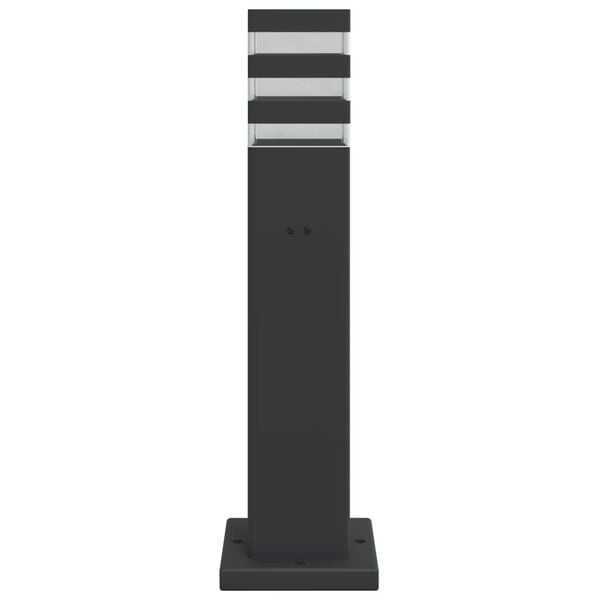 vidaXL Vloerlamp voor buiten met stopcontact 50 cm aluminium zwart