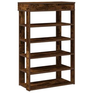 vidaXL Schoenenrek 60x30x98 cm bewerkt hout gerookt eikenkleurig