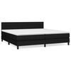 vidaXL Boxspring met matras stof zwart 200x200 cm