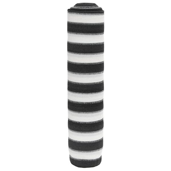 vidaXL Privacynet 75 g/m&sup2; 1,5x25 m HDPE antracietkleurig en wit