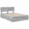 vidaXL Bedframe met lade Grijze Sonoma 160 x 200 cm Geconstrueerd hout
