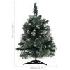 vidaXL Kunstkerstboom met verlichting en standaard 60 cm PVC groen