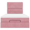 vidaXL Ottoman bed met matrassen 120x190cm fluweel roze