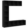 vidaXL Boekenkast 12-laags 3 pcs 36 x 30 x 143 cm Bewerkt hout