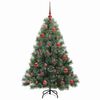 vidaXL Kunstkerstboom met 150 LED met standaard Groen 150 cm PE en PVC
