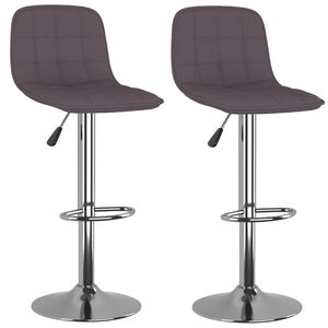 vidaXL Barkrukken 2 st stof taupe