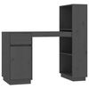 vidaXL Bureau 110x53x117 cm massief grenenhout grijs