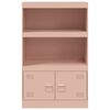 vidaXL Dressoir 67x39x107 cm staal roze