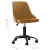 vidaXL Eetkamerstoelen draaibaar 4 st fluweel bruin