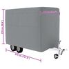 vidaXL Paardentrailerhoes 334x148x230 cm vliesvlies grijs