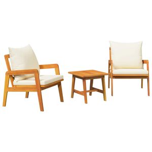 vidaXL Bistroset 3 st Bruin Massief Acaciahout