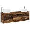 vidaXL Badkamermeubelset 3 st Oud hout 49,5 x 44,5 x 66 cm
