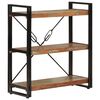 vidaXL Boekenkast 3-laags 77x30x80 cm massief recycled hout en ijzer