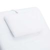 vidaXL Massage chaise longue met kussen kunstleer wit