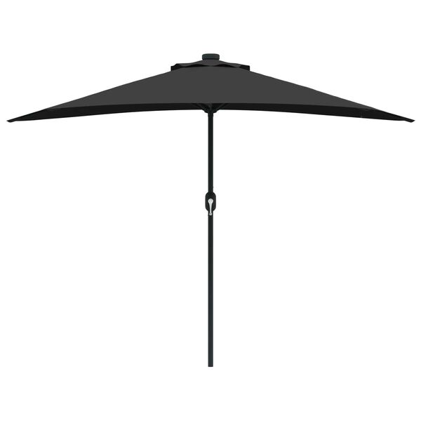vidaXL Tuinparasol Zwart 294 x 150 x 224 cm Polyester en staal