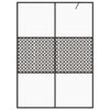 vidaXL Inloopdouchewand 140x195 cm ESG-glas transparant en zwart