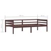 vidaXL Bedframe massief grenenhout donkerbruin 90x200 cm