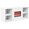 vidaXL Elektrische haard Wit 100 x 37 x 45,5 cm Bewerkt hout