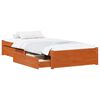 vidaXL Bedframe met lade met opslag 3 pcs Wasbruin Grenenhout