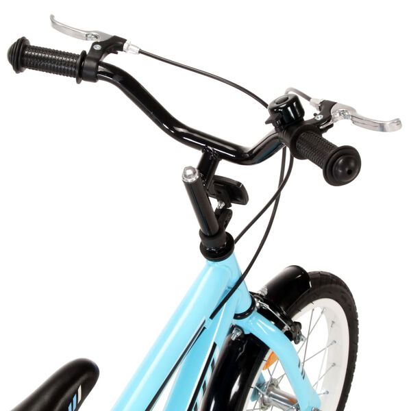vidaXL Kinderfiets 12 inch zwart en blauw