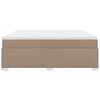 vidaXL Boxspring met matras kunstleer cappuccinokleurig 180x200 cm