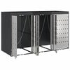 vidaXL Wieltjesbakopslag voor 3 bakken Antraciet 340 x 77.5 x 115.5 cm