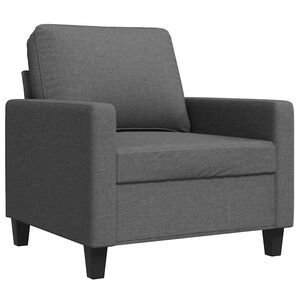 vidaXL Fauteuil 60 cm stof donkergrijs