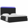 vidaXL Bed met LED-striplichten met opslag Zwart 180 x 200 cm Fluweel
