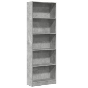 vidaXL Boekenkast 60x24x176 cm bewerkt hout betongrijs