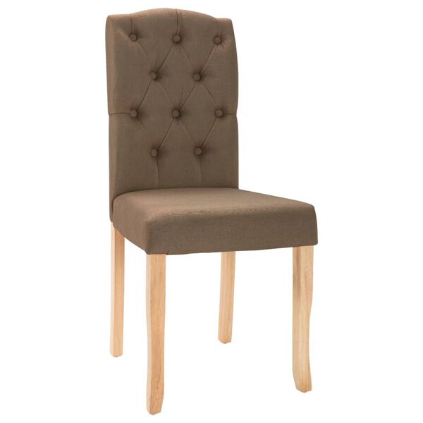 vidaXL Eetkamerstoelen 2 st stof bruin
