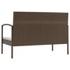 vidaXL 8-delige Loungeset met kussens poly rattan bruin