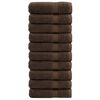 vidaXL Badhanddoeken SOLUND 10 st 600 g/m&sup2; 100x150 cm bruin