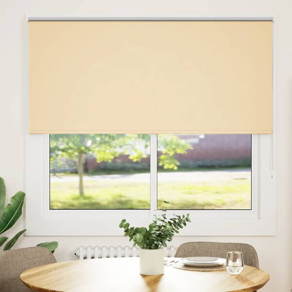 vidaXL Rolgordijn verduisterend 155x175 cm stofbreedte 151,6 cm beige