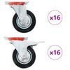 vidaXL 32 st Zwenkwielen 100 mm