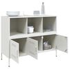 vidaXL Dressoir 100,5x39x79 cm staal wit