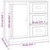 vidaXL Dressoir 70x35,5x67,5 cm bewerkt hout sonoma eikenkleurig