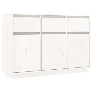 vidaXL Dressoir 111x36x75 cm massief grenenhout wit