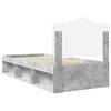 vidaXL Bedframe met hoofdeinde Beton 90 x 200 cm Massief grenenhout