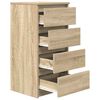 vidaXL Dressoir 37,5x35x76cm bewerkt hout sonoma eikenkleurig