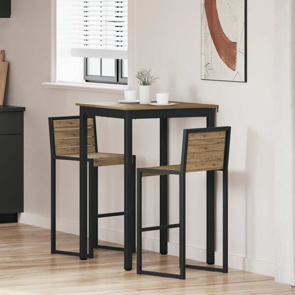 vidaXL Staande Bartafel Bewerkt hout