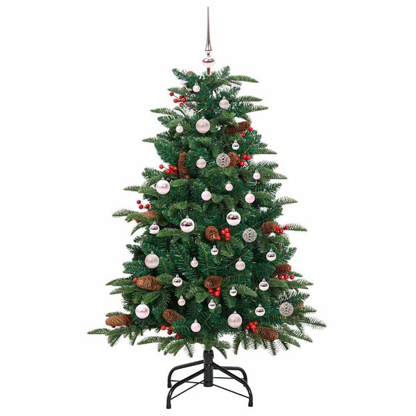 vidaXL Kunstkerstboom Groen 150 cm PVC en Metaal en Plastic