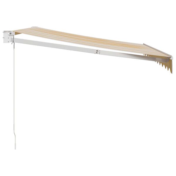 vidaXL Luifel uittrekbaar 3x2,5 m stof en aluminium geel en wit